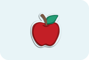 Icon of a red apple