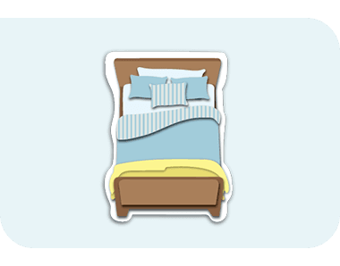 Icon of a bed
