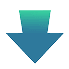 Blue arrow icon pointing down